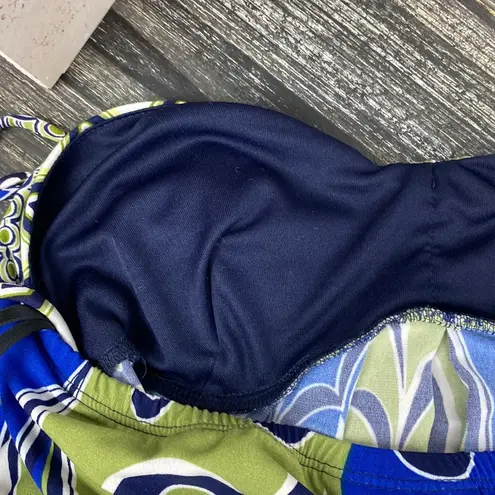 Valerie Bertinelli  Maxi Print Sleeveless Halter Resort Dress 8