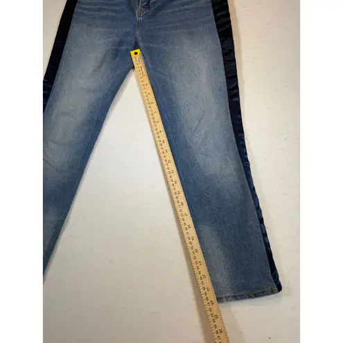 Driftwood Candace Womens Blue Denim Jeans with Navy Satin Stripe W 26 L 25