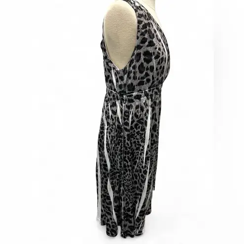 Jane Ashley Black and Gray Midi Sundress