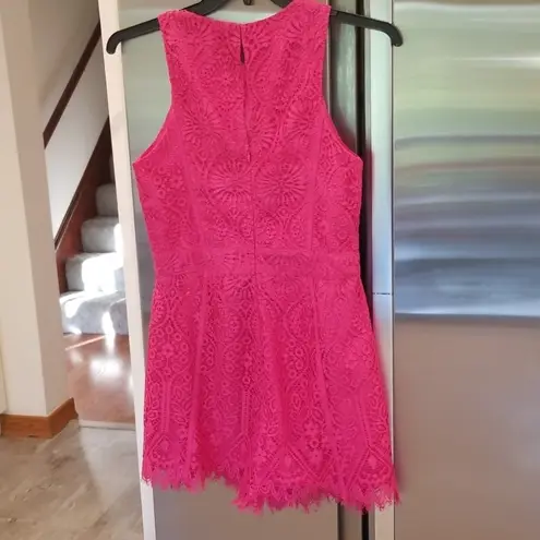 Adelyn Rae ππ Pink Lace Fringe Romper Playsuit