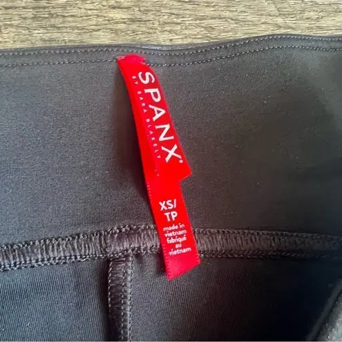 Spanx  Faux Leather Moto Leggings Black Full Length Shaping Legging Size XS