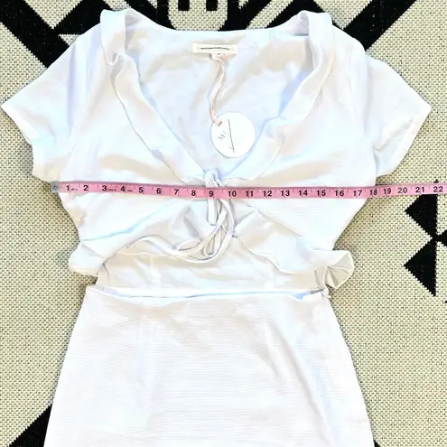 Revolve More To Come x  White Mia Ruffle Tie Cut Out Mini Dress