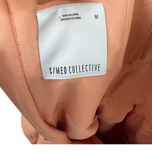 C/MEO COLLECTIVE Entice Making Waves Biscuit Dress Strapless Peach Size Medium - Image 14