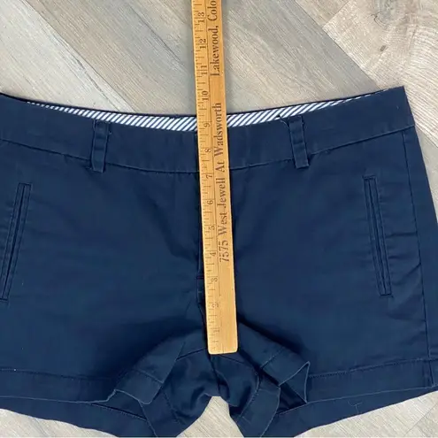 Stylus Mid Rise Twill Chino Shorts Navy Blue 6 Blue