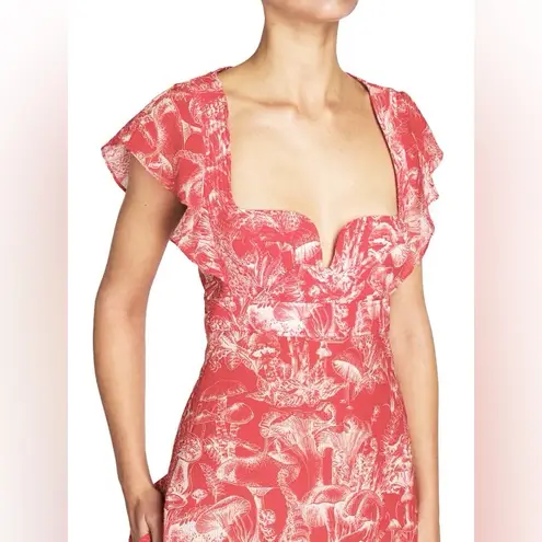 Stella McCartney Fungi Forest Ruffled Silk Cotton-Blend Organza Dress Size 44 IT