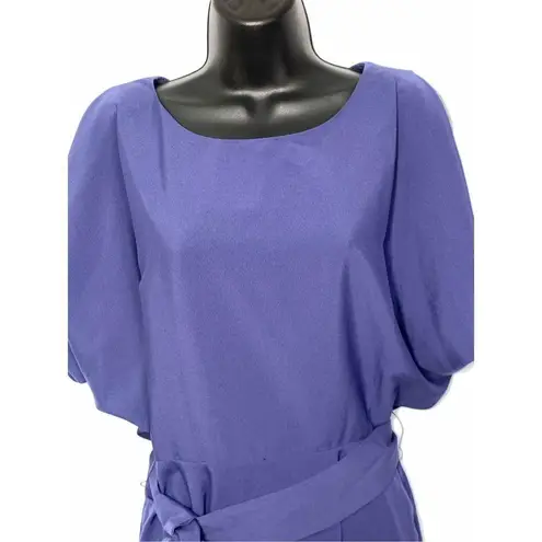 C. Luce Short Cold Shoulder Tie Waist Cut Out Back Mini Dress Blue Size Small