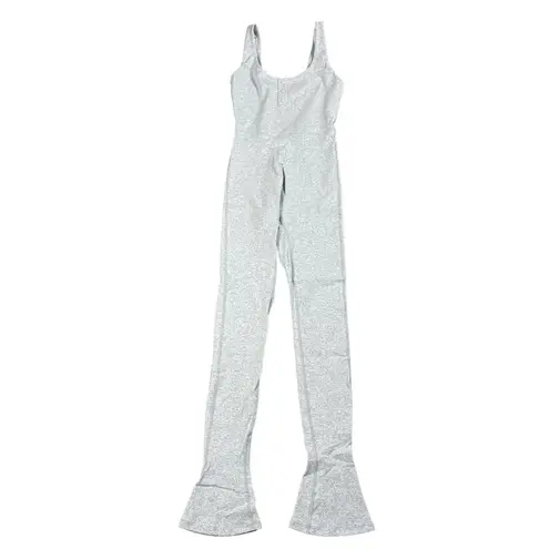 We Wore What NEW Women's Size Small Gray Henley Flare Jumpsuit