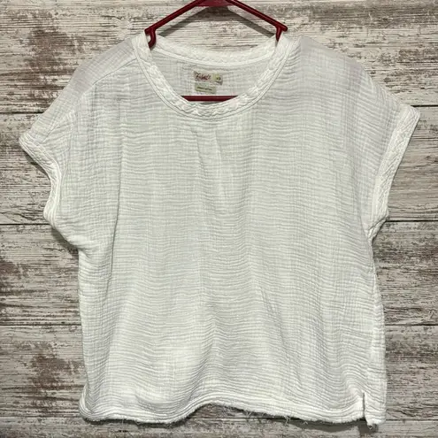 Faherty  • Dream Cotton Gauze Tee white Size Medium