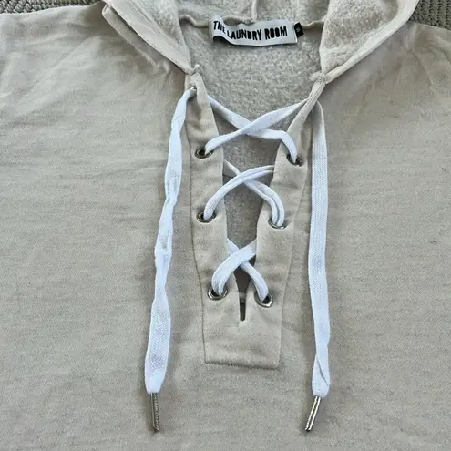 The Laundry Room Cream Lace-Up Sweatshirt