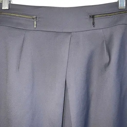 Classiques Entier Gorgeous Ash Gray Lined Skirt Faux Zip Pockets NWOT Size 8