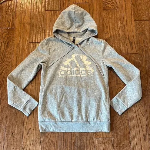 Adidas  grey hooded fleece lined sweatshirt size sml