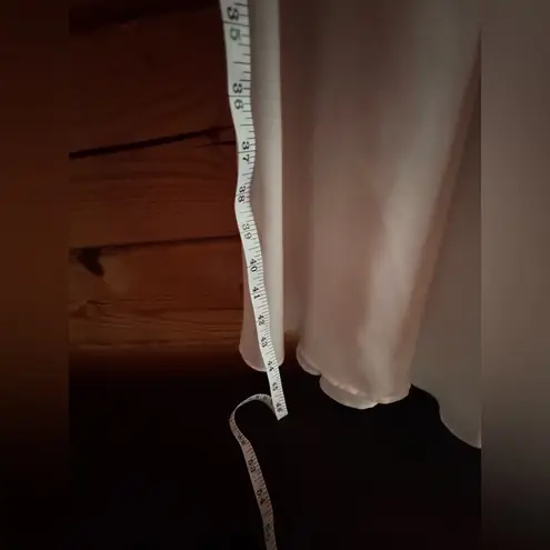 Vintage Felix Arbeo White Chiffon Lace Dress Romantic Long Sleeve 70s Small