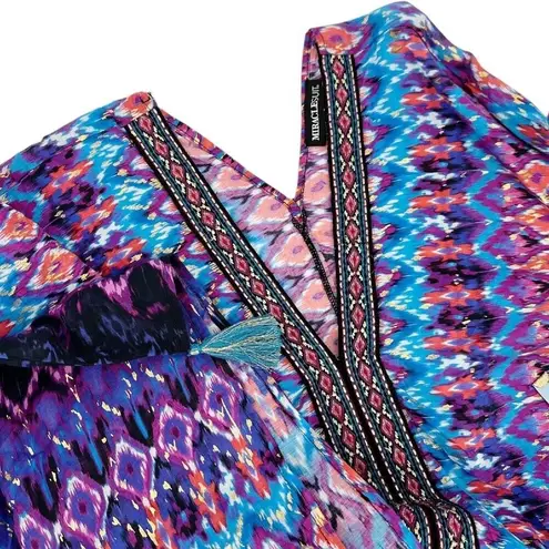 MiracleSuit NWT Bella Alba Cotton Caftan Cover-Up Tassel Kimono size L Beach - Image 5
