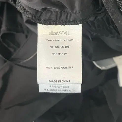 Alice McCALL Bon Bon Bow Cutout Playsuit Romper Black Satin Shoulder Ties sz. 2