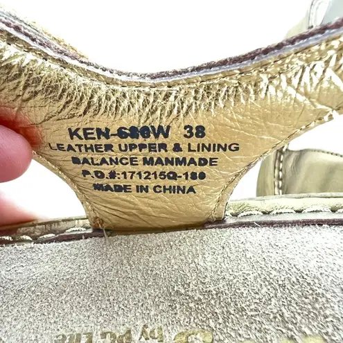 Alegria Kendra Gold Leather Luminescent Accent Sandals Size 38 8