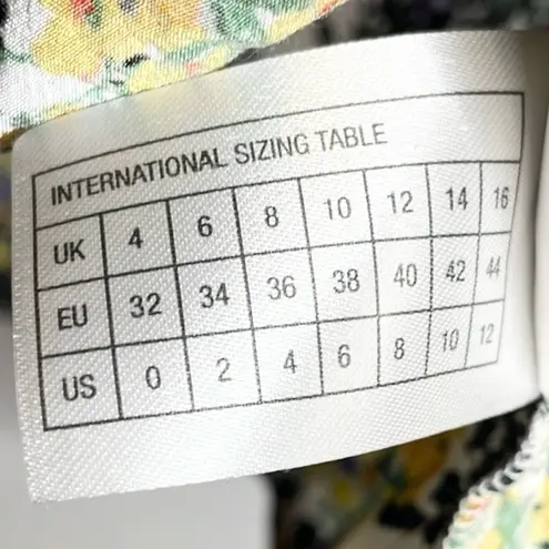 Essentiel Antwerp Zamel Floral Ruffled Blouse Sz 32 EU 0 US Yellow