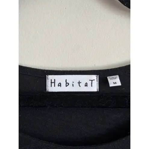 Habitat Clothes to Live In Medium Tunic Top Button Accent Cotton Coastal Boho