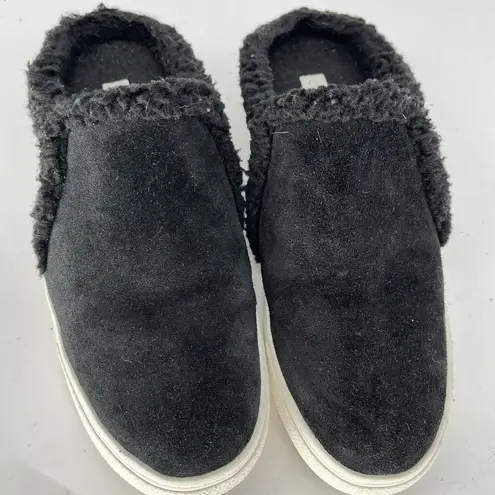 Caslon Black Suede Sherpa Lined Mule Sneakers Women’s Size 7.5