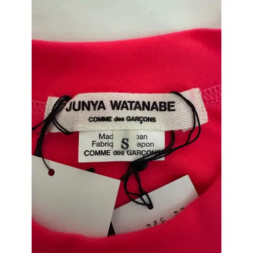JUNYA WATANABE COMME des GARCONS Pink Mock Neck T Shirt Size S Red