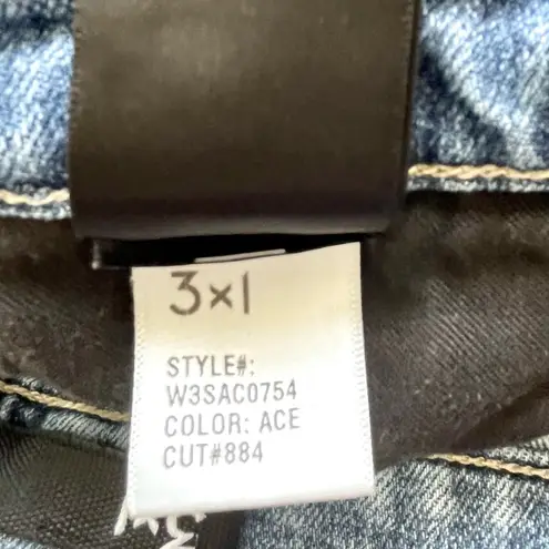 3x1 Shredded Crop High Rise Straight Jeans in Ace Size 26