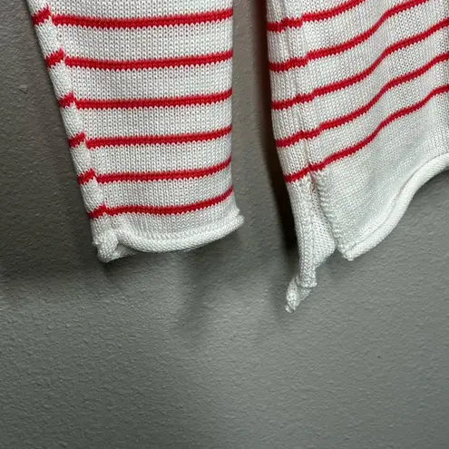 Adrienne Vittadini Capri Striped Knit Sweater Size Large