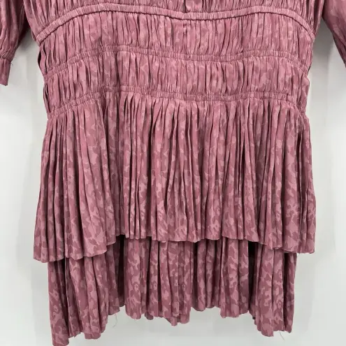 Current Air  Anthropologie Aurelie Pleated Smocked Waist Mini Dress Size Medium‎
