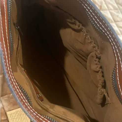 Patricia Nash Tan Leather Shoulder Bag