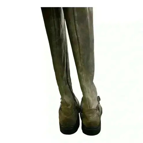 Hinge Dakota Knee High Outer Leather Riding Boots Size 5.5 new