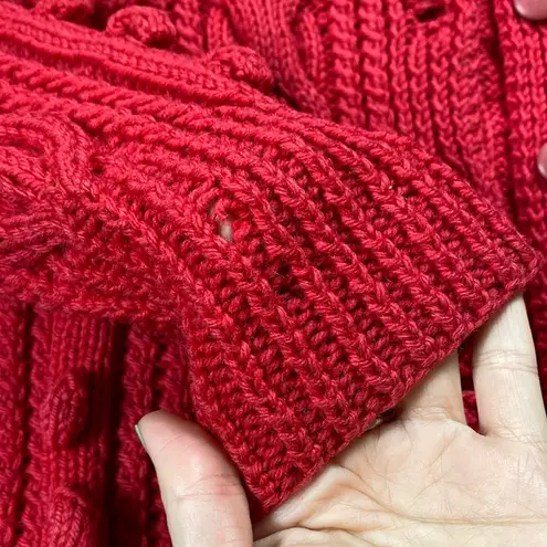 Vintage 50s Pink Irish Wool Knit Bubblegum Cardigan Sweater