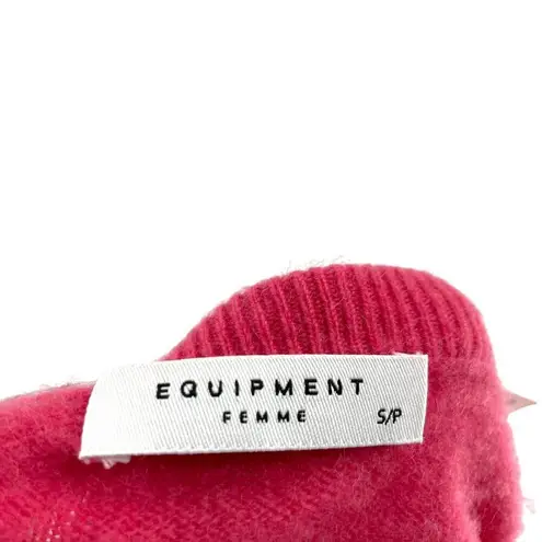 Equipment 100% Cashmere Crew-Neck Long Sleeve Sweater Bright Pink size Small