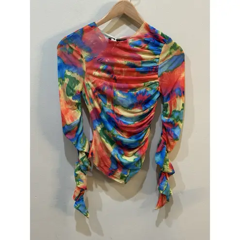 NWT SER.O.YA Janey Multicolor Top Size XS Abstract Palm SER. O. YA
