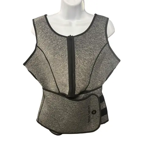 HOPLYNN Sauna Suit Tank Top 2XL Women's Workout Waist Trainer Body Shaper Gray Size XXL