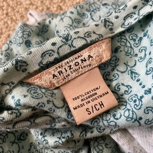 Arizona Jeans Arizona Jean Company 100% Cotton Scoop Neck T-Shirt Blouse Blue Y2K 2005 VEUC