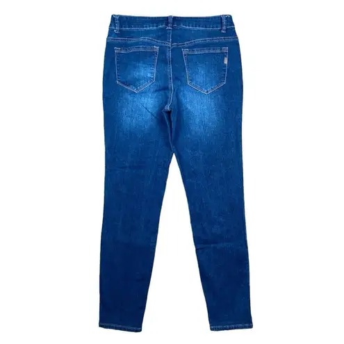 1822 Denim  dark wash jeans with light distressing