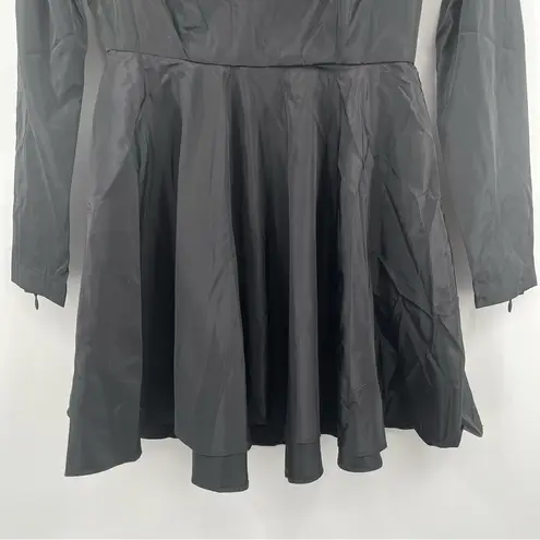 NEW BLACK SCALE BLWCK Dress Black Mini White Collar Goth Emo NWOT Small