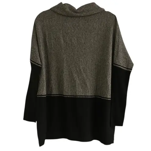 Smartwool Black Gray Edgewood Poncho Oversized Sweater Size Small