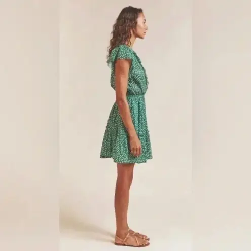 Trovata Birds of Paradis NWT Green Marcella Lawn Dot Dress Size Large