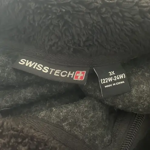 Swiss Tech Fleece Full Zip Jacket Black Size 3X
