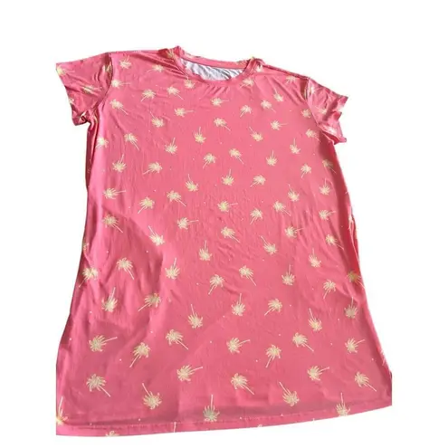 JOYSPUN PALM Print dress tee size XL Black