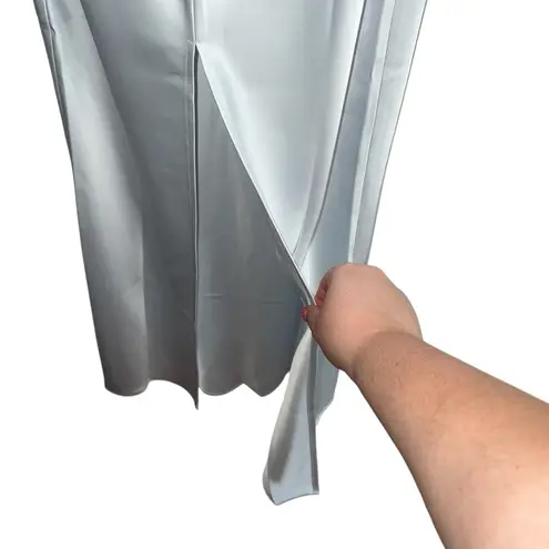 Majorelle NEW NWT Libbie Halter Lace Trim Maxi Gown In Light Blue