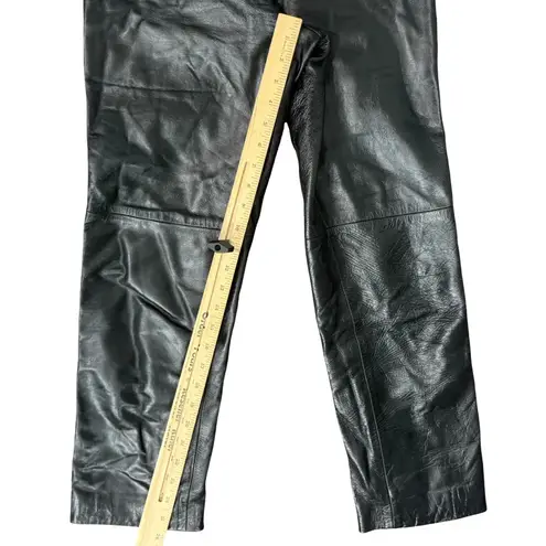 LPA Revolve Black 100% Leather High Rise Lined Slim Tapered Leg Pants Size S