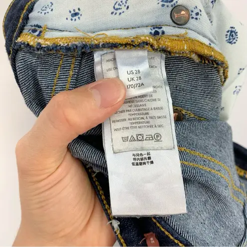 Pilcro The Split Straight Jeans Dark Wash 28