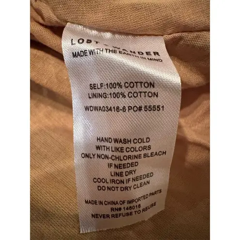 Lost + Wander Women's Yellow Smocked Bodice Mini Dress Size M