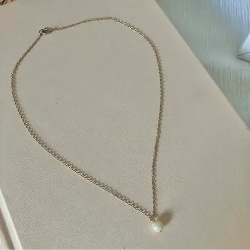 American Vintage Vintage Gold Chain Single Pearl Necklace “Juniper” Simple Classic Elegant Minimal Jewelry