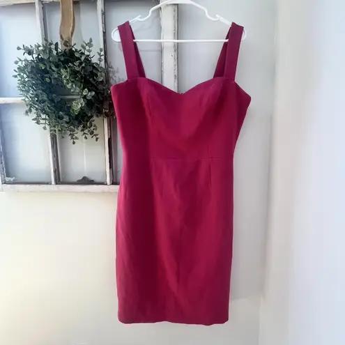 Dress the Population Nicole Sweetheart Neck Cocktail Fuchsia Dress Size L $148