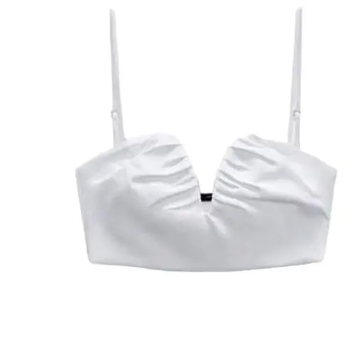 ZARA  White Cropped Bra Top