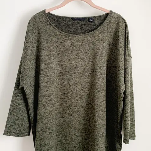 H by Halston Green Marled Top