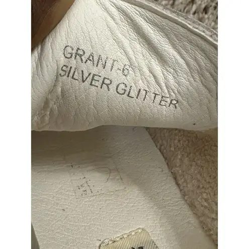 Vintage Havana Grant Silver Glitter White Leather Sneakers 6