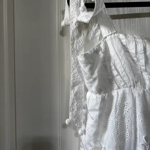 Farm Rio Eyelet Embroidered Midi Dress Size XS NWT