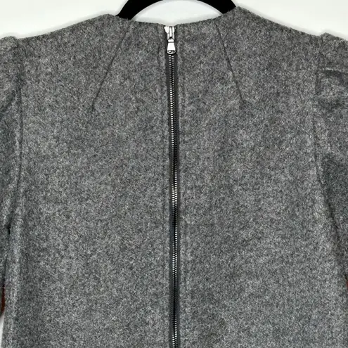 Toccin Colorblock Burnt Orange & Gray Mini Crewneck Dress Puffed Sleeves Size 0 thumbnail 7